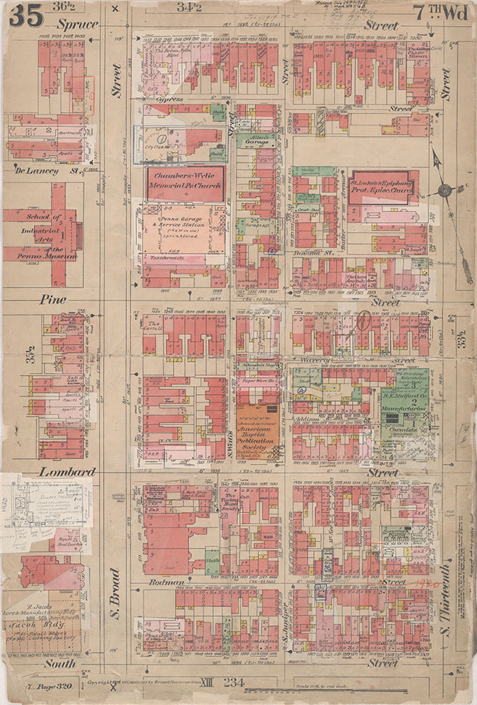 Insurance Maps of the City of Philadelphia, 1908-1920, Plate 35