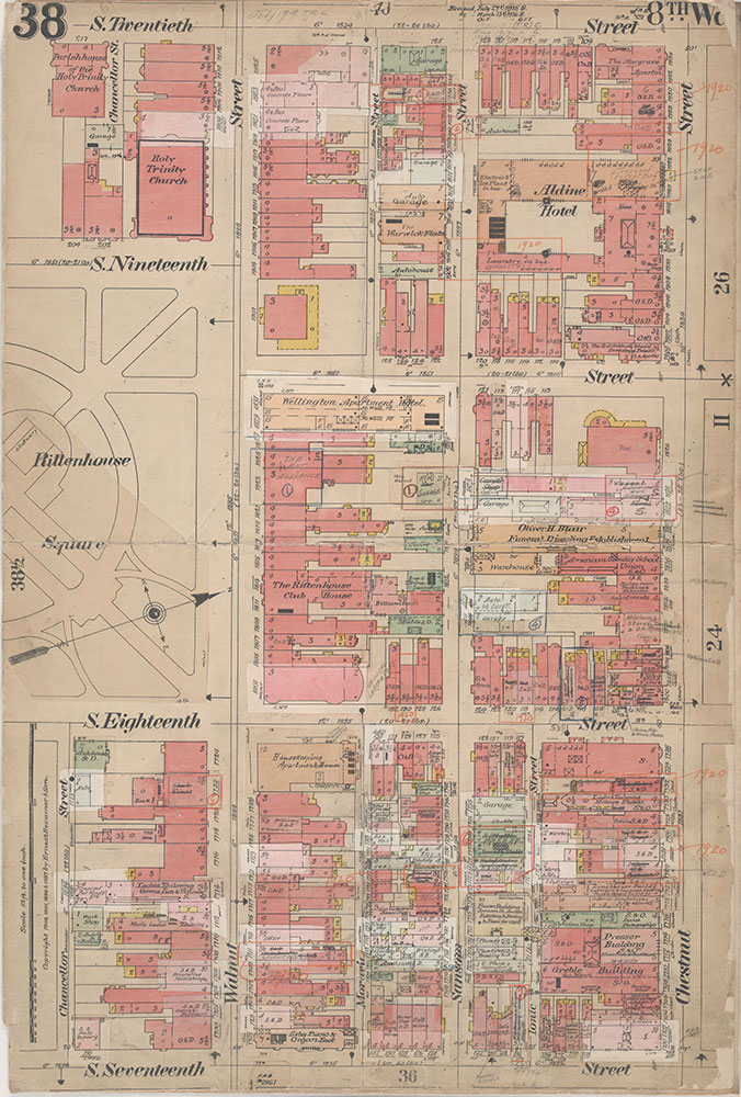 Insurance Maps of the City of Philadelphia, 1908-1920, Plate 38