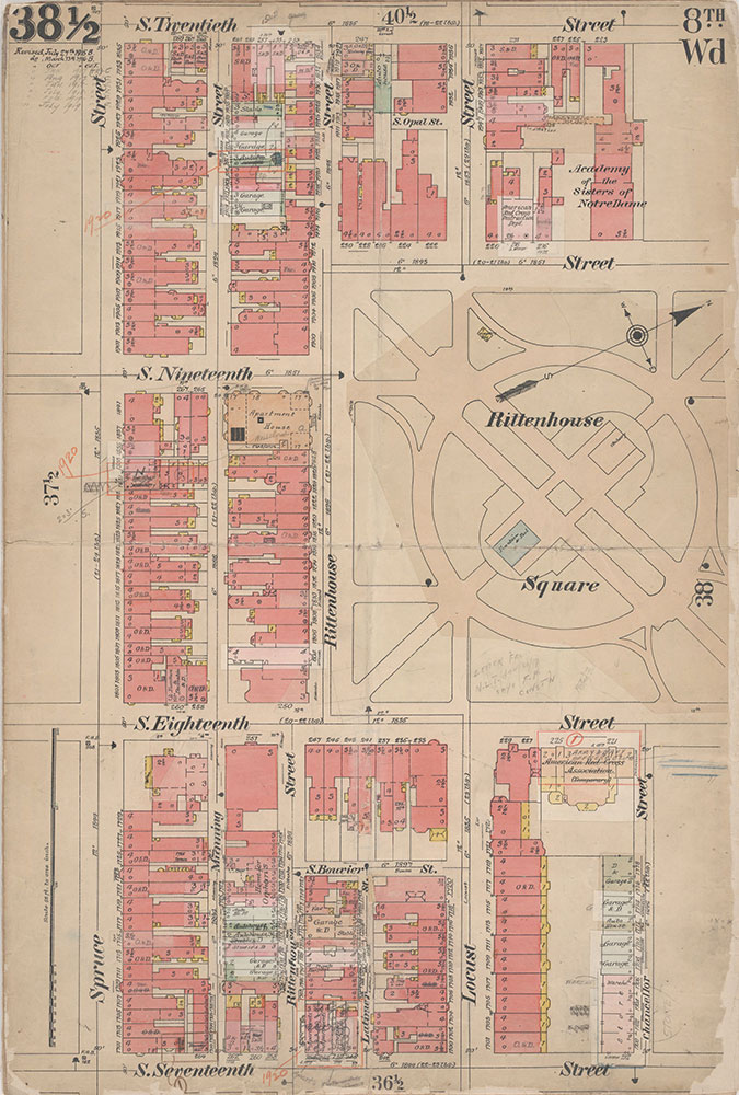 Insurance Maps of the City of Philadelphia, 1908-1920, Plate 38 1/2