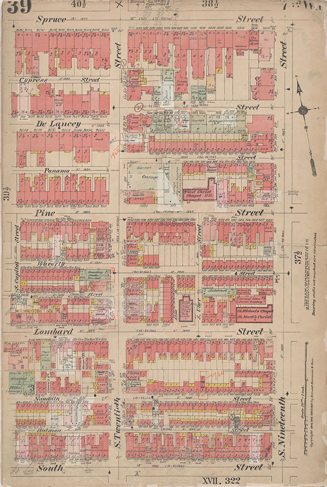 Insurance Maps of the City of Philadelphia, 1908-1920, Plate 39