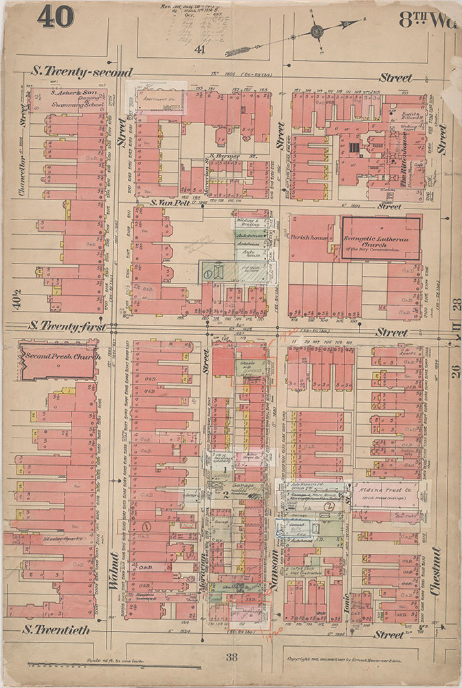 Insurance Maps of the City of Philadelphia, 1908-1920, Plate 40