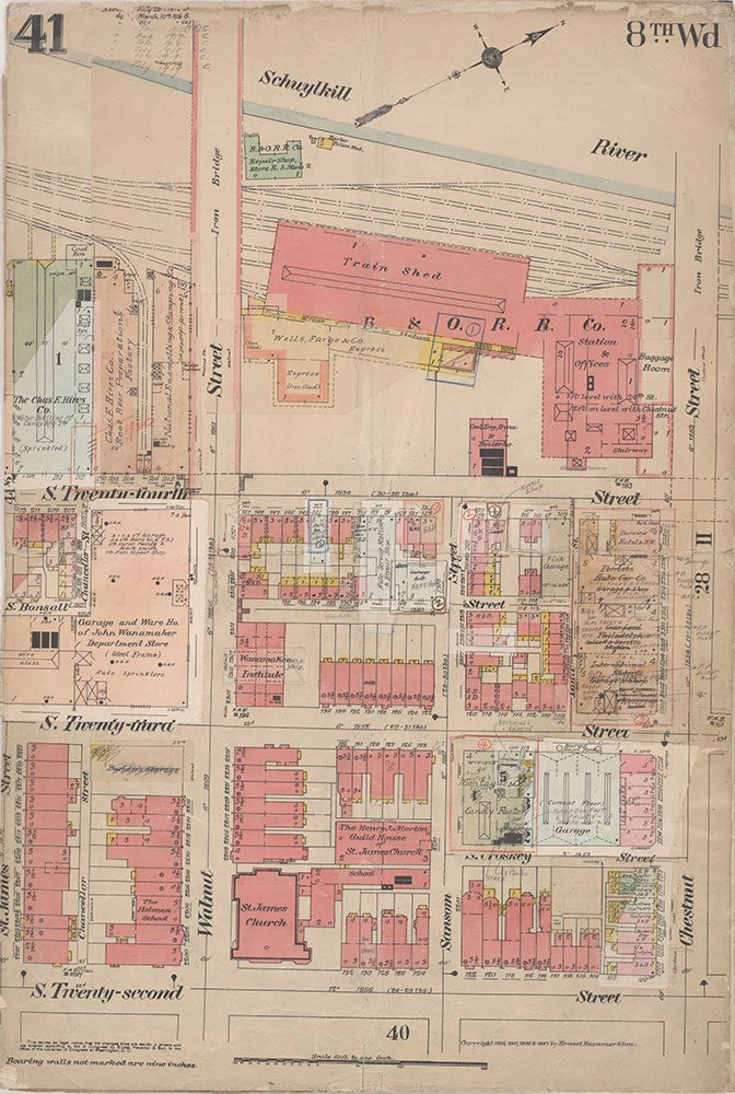 Insurance Maps of the City of Philadelphia, 1908-1920, Plate 41