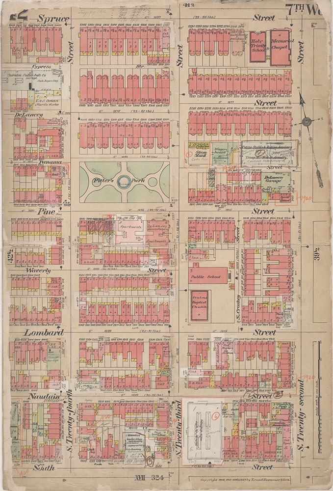 Insurance Maps of the City of Philadelphia, 1908-1920, Plate 42