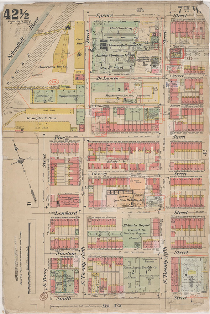 Insurance Maps of the City of Philadelphia, 1908-1920, Plate 42 1/2