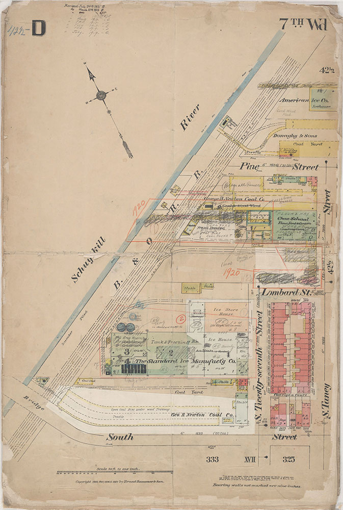 Insurance Maps of the City of Philadelphia, 1908-1920, Plate D