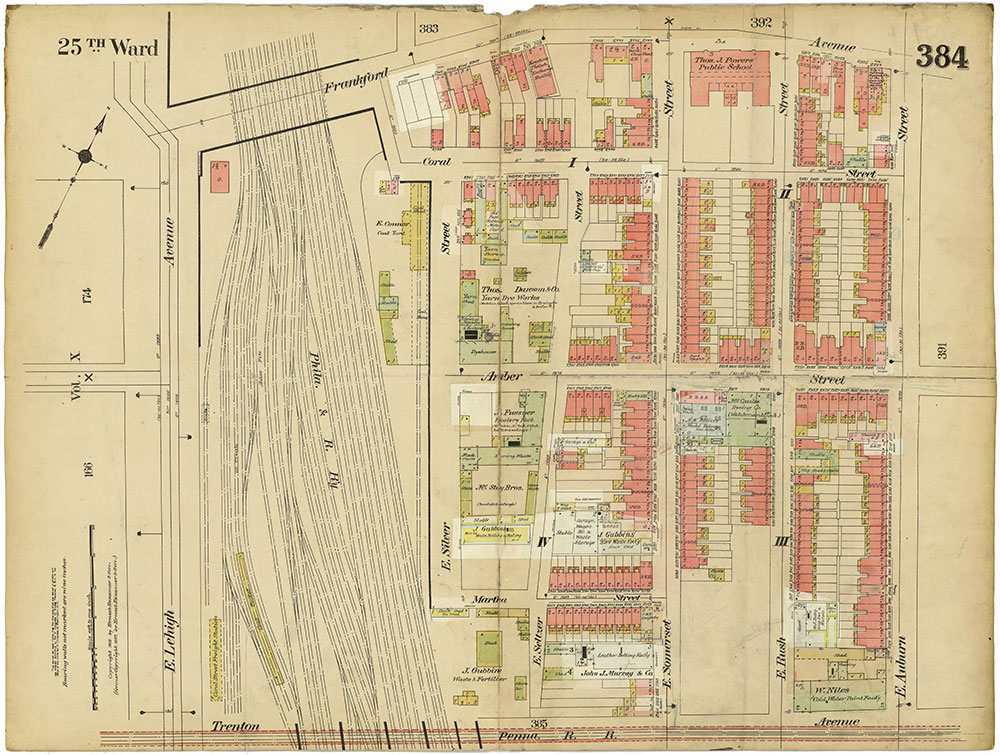 Insurance Maps of the City of Philadelphia, 1913-1918, Plate 384