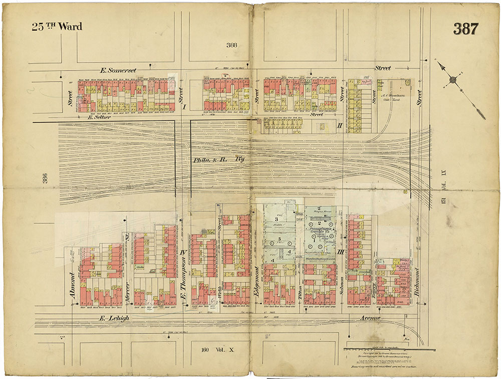 Insurance Maps of the City of Philadelphia, 1913-1918, Plate 387