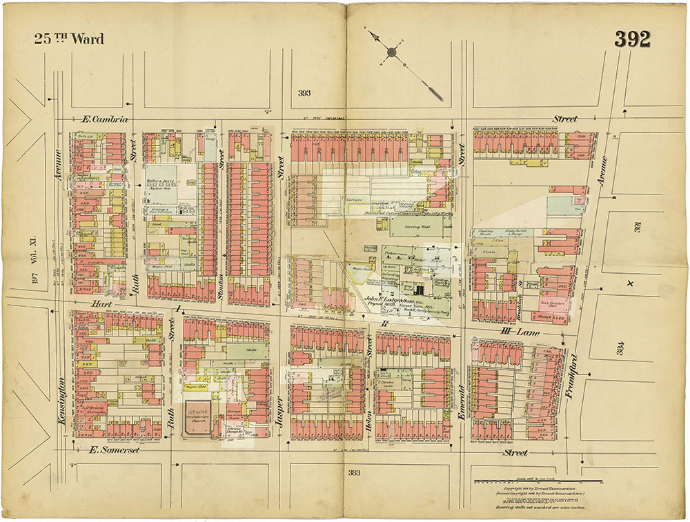 Insurance Maps of the City of Philadelphia, 1913-1918, Plate 392