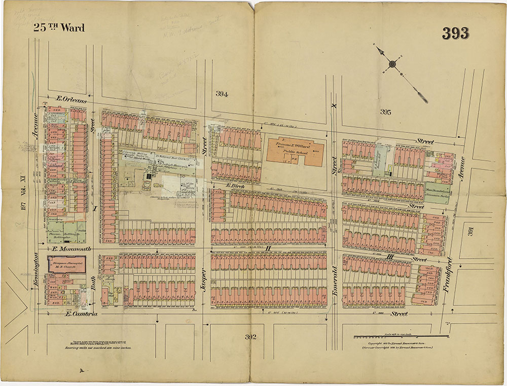 Insurance Maps of the City of Philadelphia, 1913-1918, Plate 393