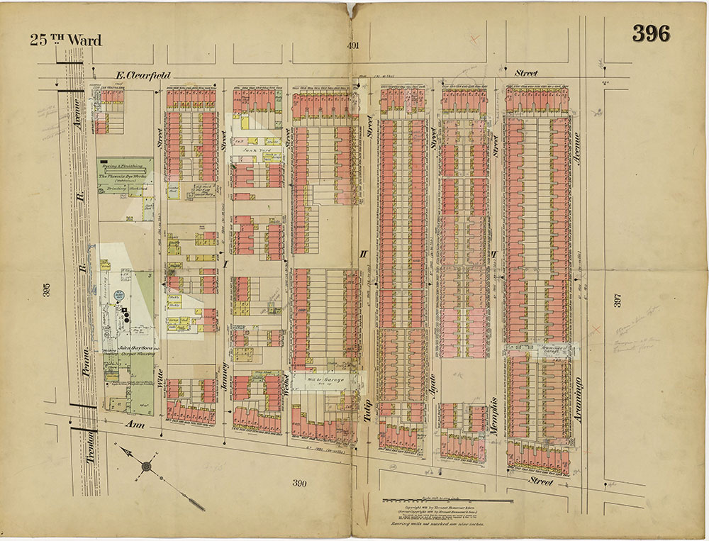Insurance Maps of the City of Philadelphia, 1913-1918, Plate 396