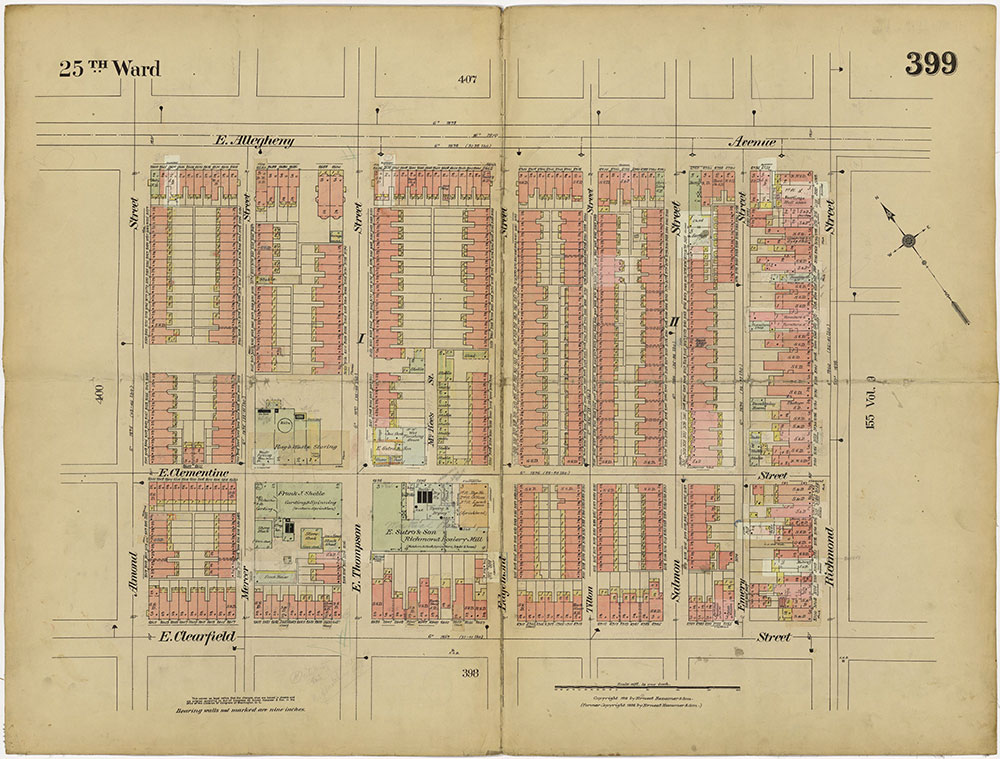 Insurance Maps of the City of Philadelphia, 1913-1918, Plate 399