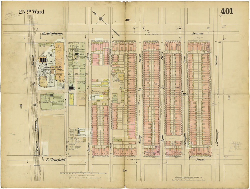 Insurance Maps of the City of Philadelphia, 1913-1918, Plate 401