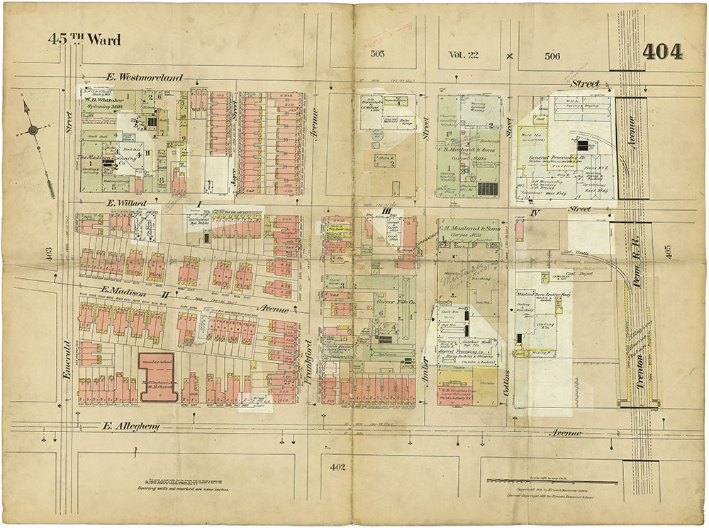 Insurance Maps of the City of Philadelphia, 1913-1918, Plate 404