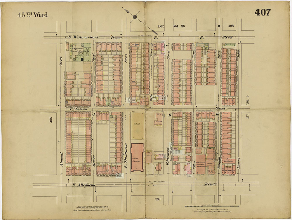 Insurance Maps of the City of Philadelphia, 1913-1918, Plate 407