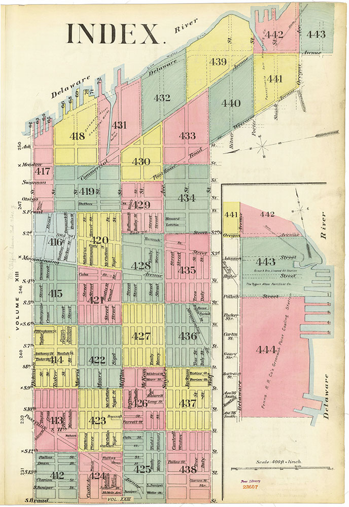 Insurance Maps of the City of Philadelphia, 1893-1895, Map Index