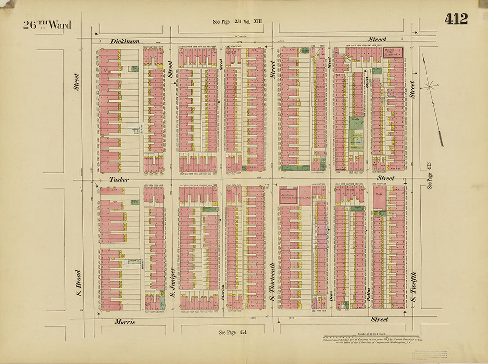 Insurance Maps of the City of Philadelphia, 1893-1895, Plate 412
