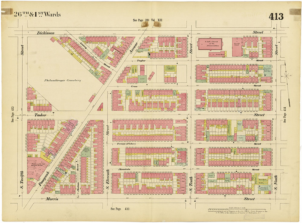Insurance Maps of the City of Philadelphia, 1893-1895, Plate 413