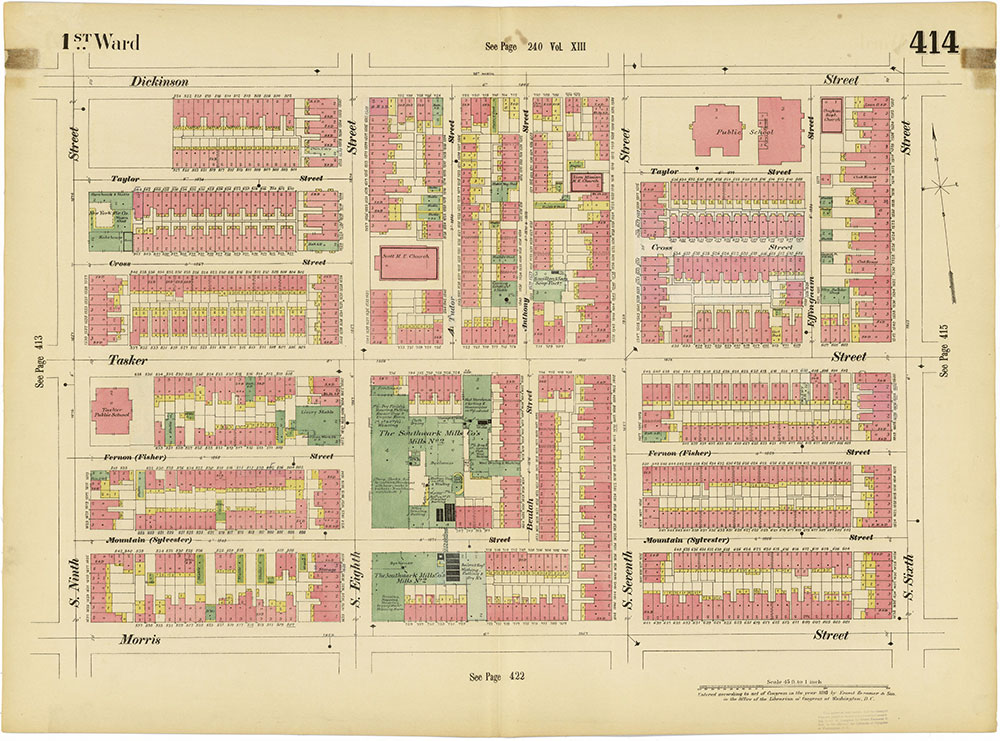 Insurance Maps of the City of Philadelphia, 1893-1895, Plate 414