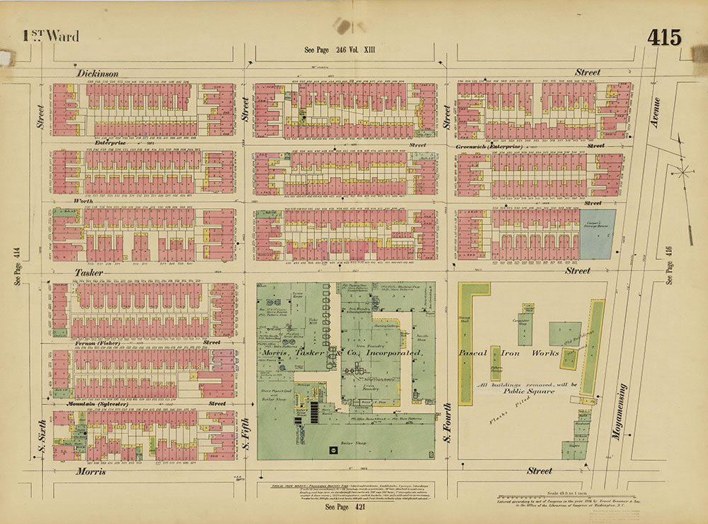 Insurance Maps of the City of Philadelphia, 1893-1895, Plate 415