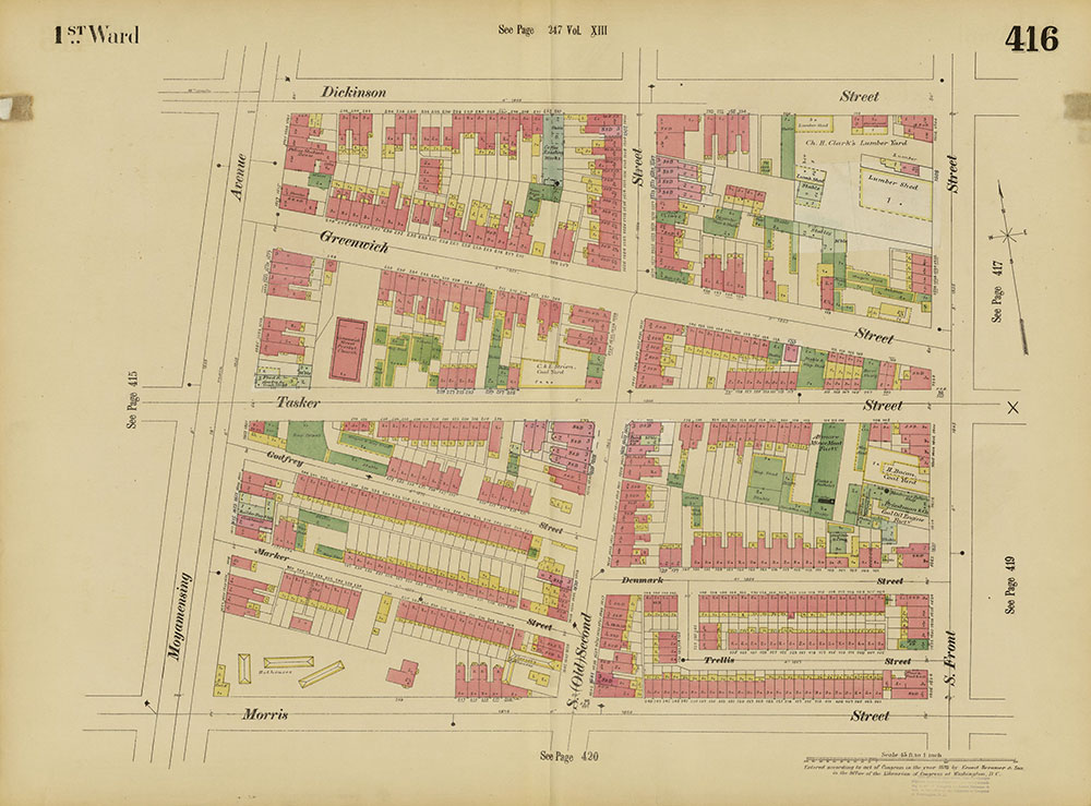 Insurance Maps of the City of Philadelphia, 1893-1895, Plate 416