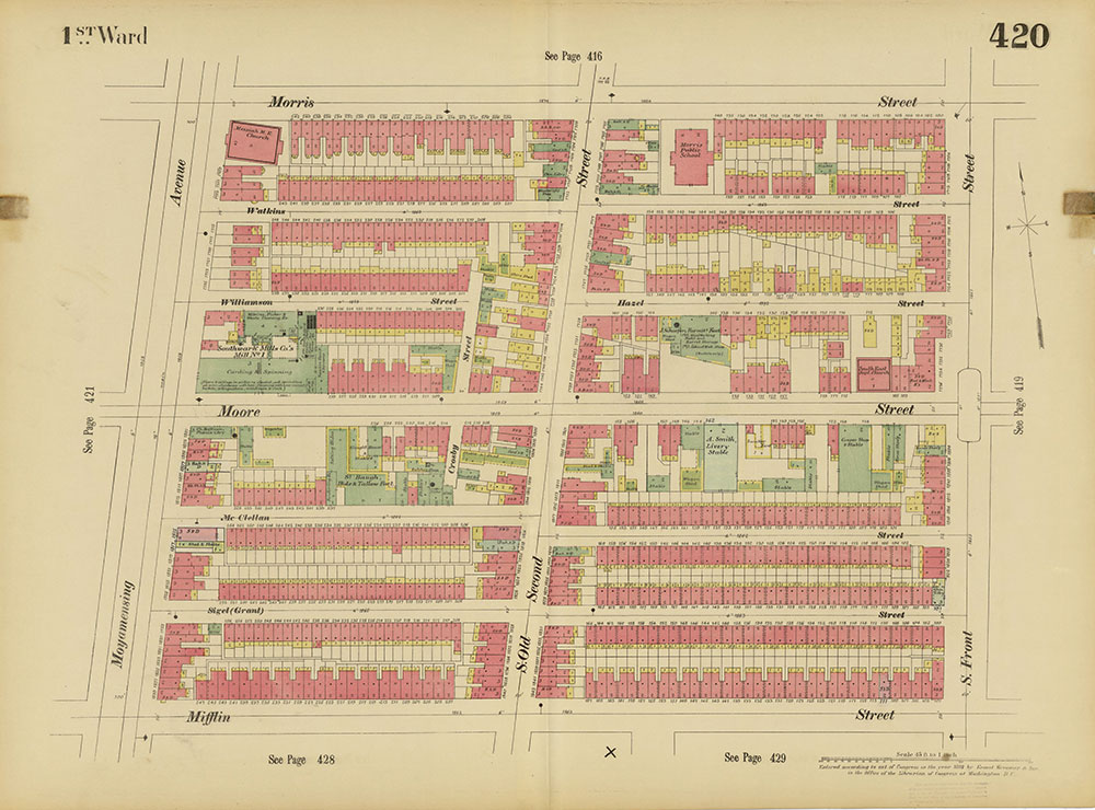 Insurance Maps of the City of Philadelphia, 1893-1895, Plate 420