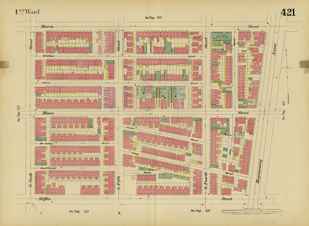 Insurance Maps of the City of Philadelphia, 1893-1895, Plate 421
