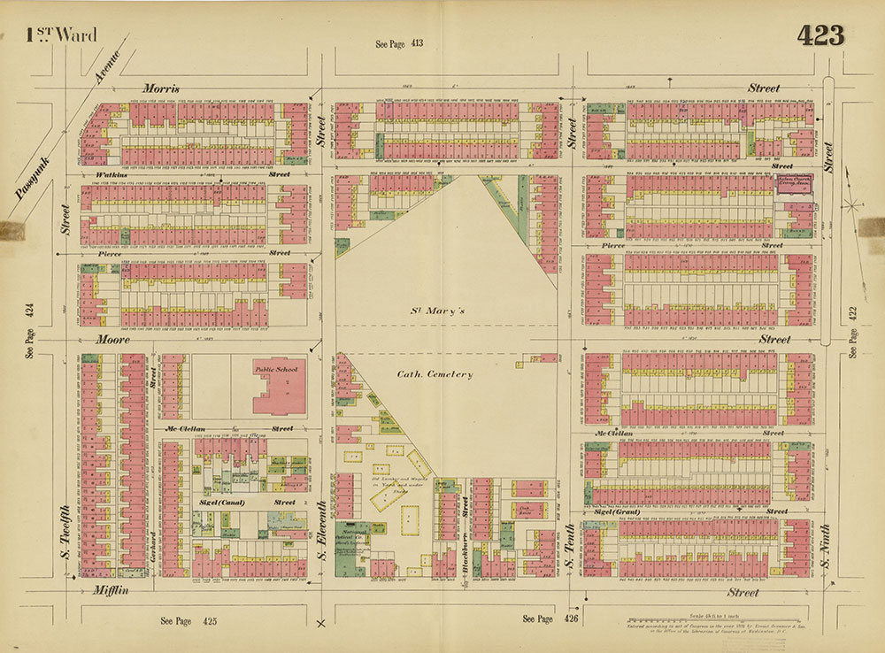Insurance Maps of the City of Philadelphia, 1893-1895, Plate 423