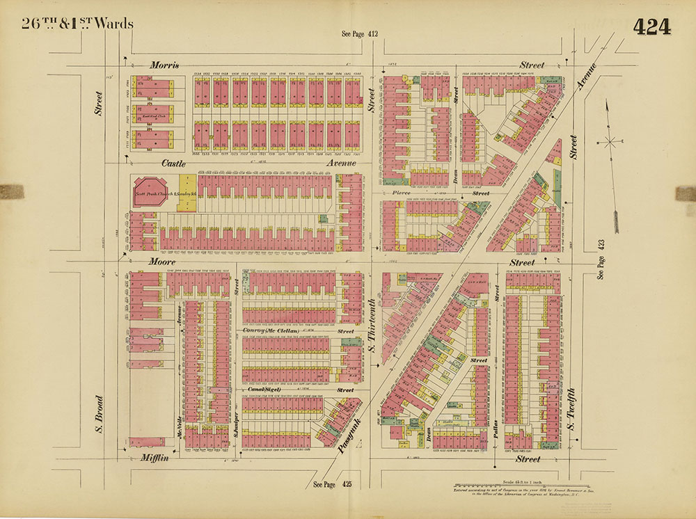 Insurance Maps of the City of Philadelphia, 1893-1895, Plate 424