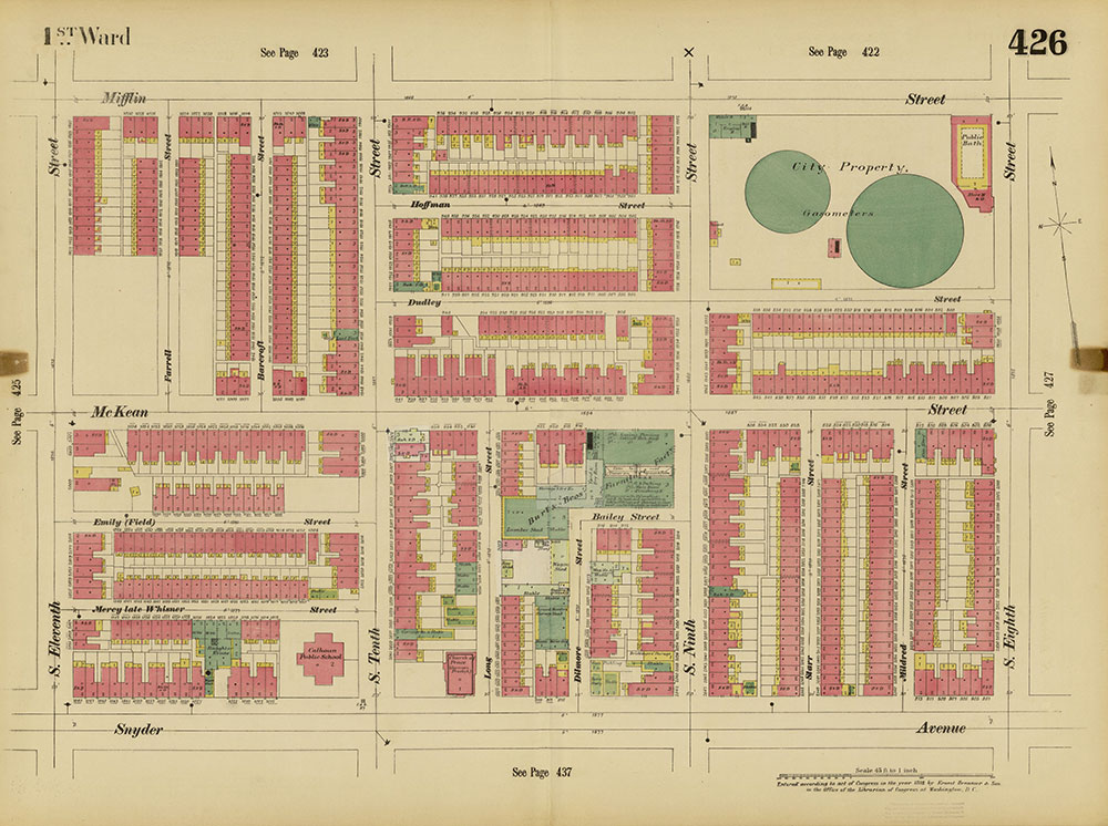 Insurance Maps of the City of Philadelphia, 1893-1895, Plate 426