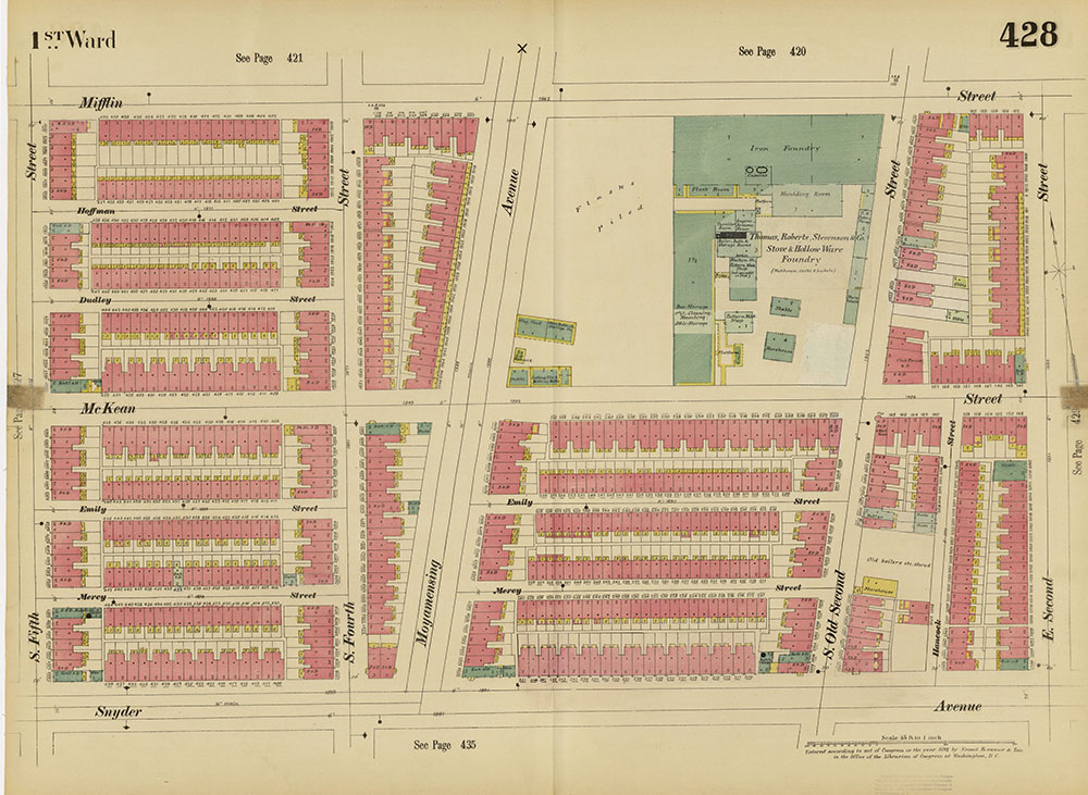 Insurance Maps of the City of Philadelphia, 1893-1895, Plate 428