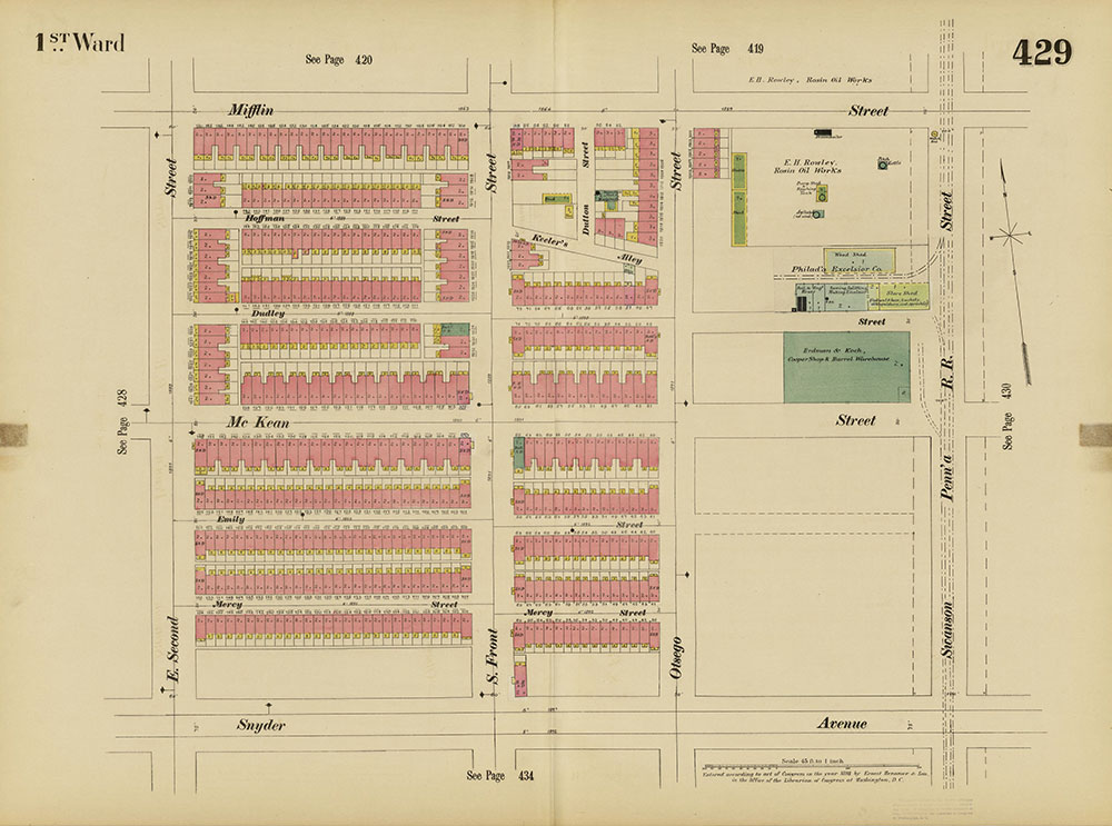 Insurance Maps of the City of Philadelphia, 1893-1895, Plate 429