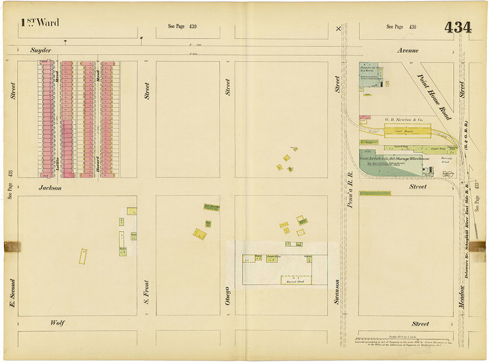 Insurance Maps of the City of Philadelphia, 1893-1895, Plate 434