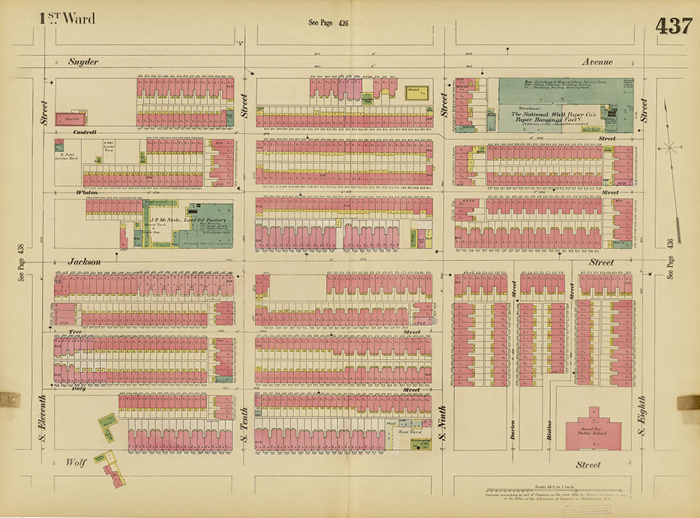 Insurance Maps of the City of Philadelphia, 1893-1895, Plate 437