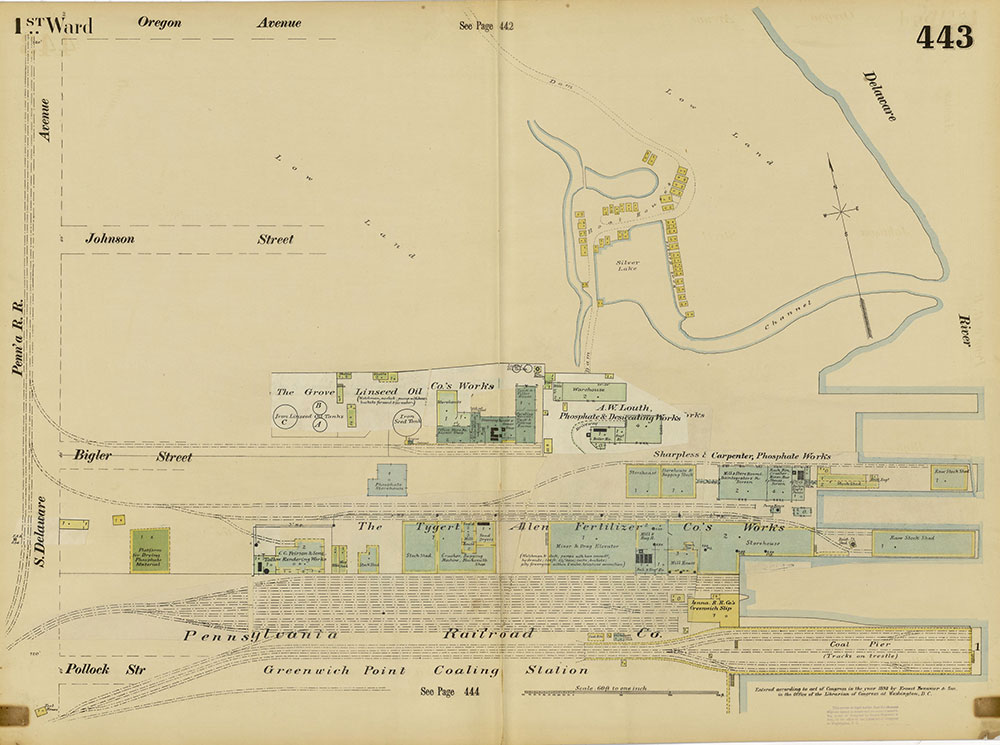 Insurance Maps of the City of Philadelphia, 1893-1895, Plate 443