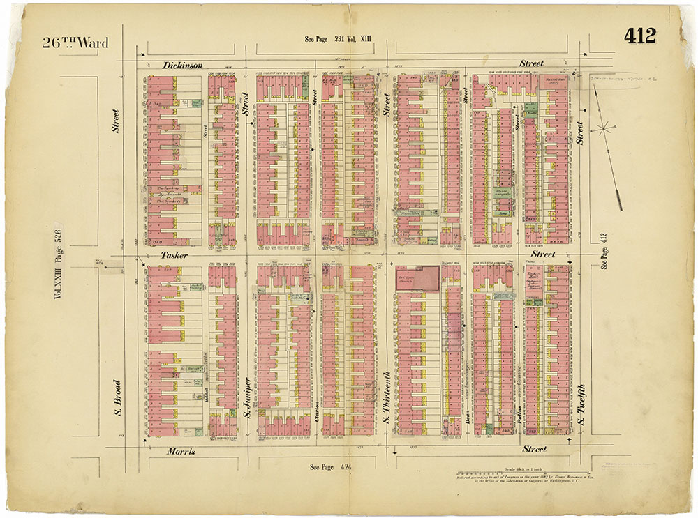Insurance Maps of the City of Philadelphia, 1893-1914, Plate 412