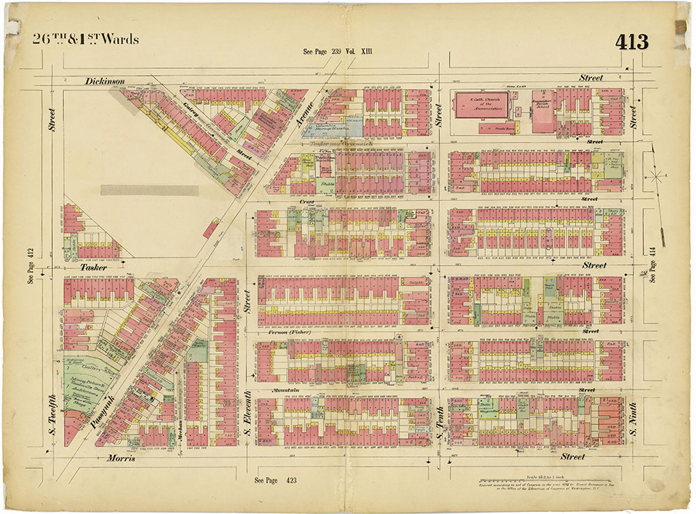 Insurance Maps of the City of Philadelphia, 1893-1914, Plate 413