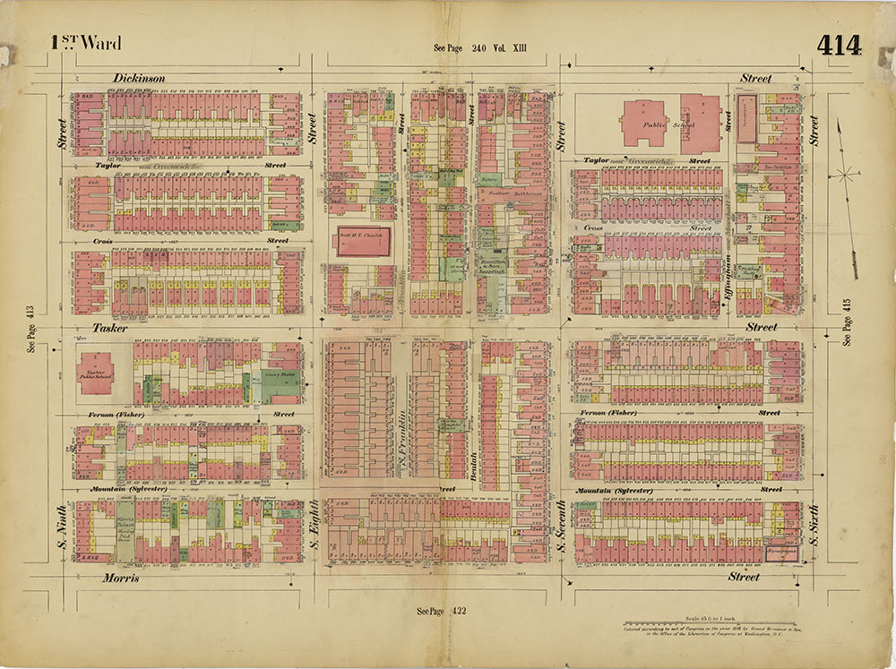 Insurance Maps of the City of Philadelphia, 1893-1914, Plate 414