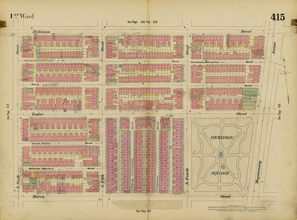 Insurance Maps of the City of Philadelphia, 1893-1914, Plate 415