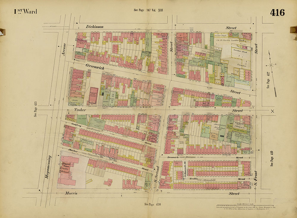 Insurance Maps of the City of Philadelphia, 1893-1914, Plate 416