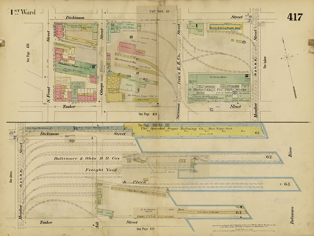 Insurance Maps of the City of Philadelphia, 1893-1914, Plate 417