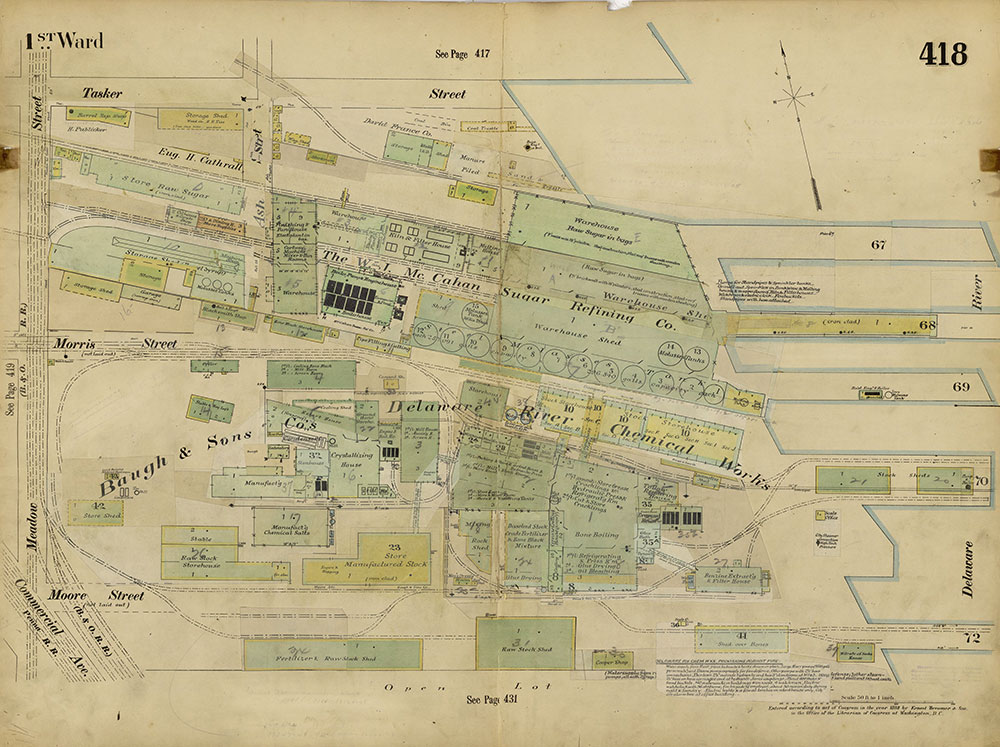 Insurance Maps of the City of Philadelphia, 1893-1914, Plate 418
