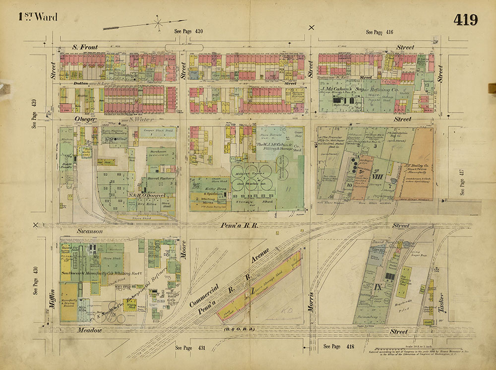Insurance Maps of the City of Philadelphia, 1893-1914, Plate 419