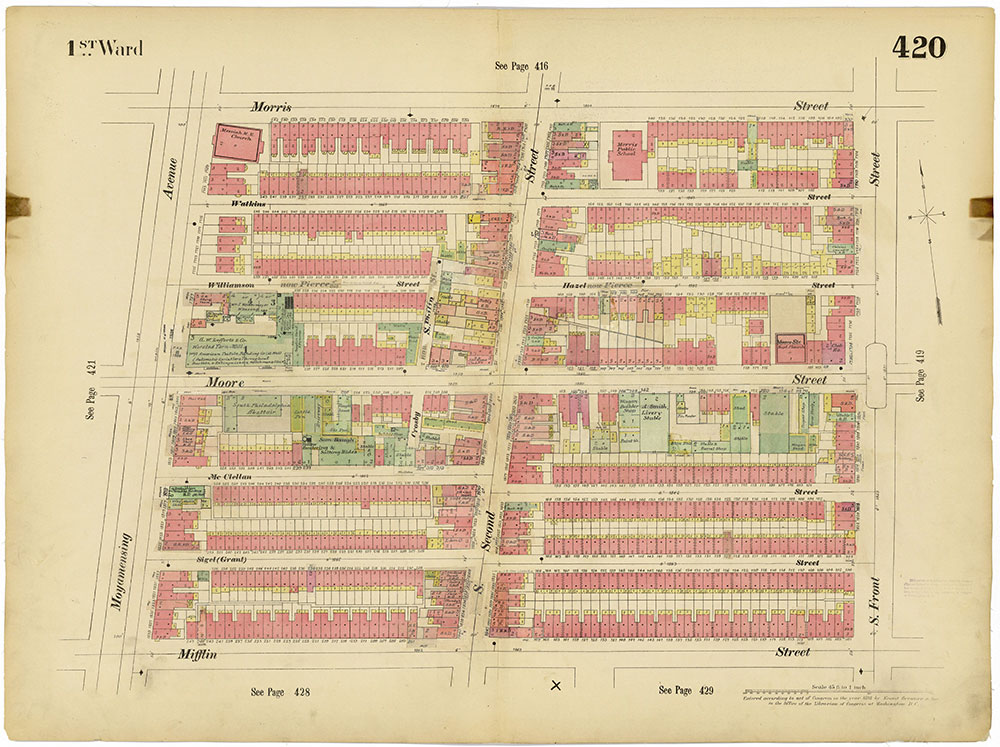 Insurance Maps of the City of Philadelphia, 1893-1914, Plate 420