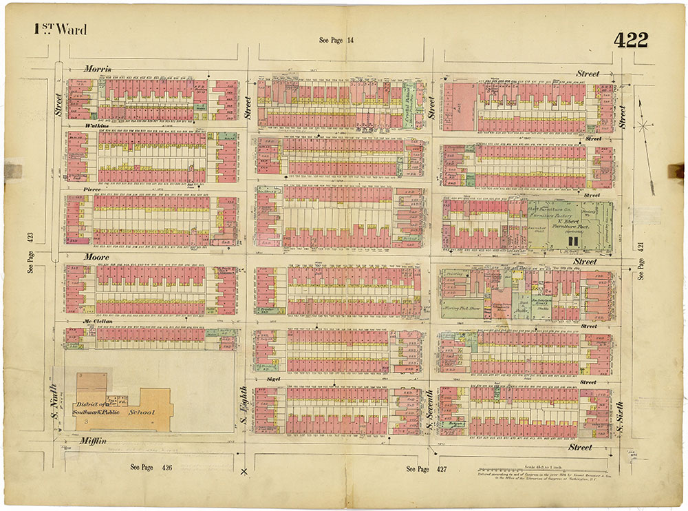 Insurance Maps of the City of Philadelphia, 1893-1914, Plate 422