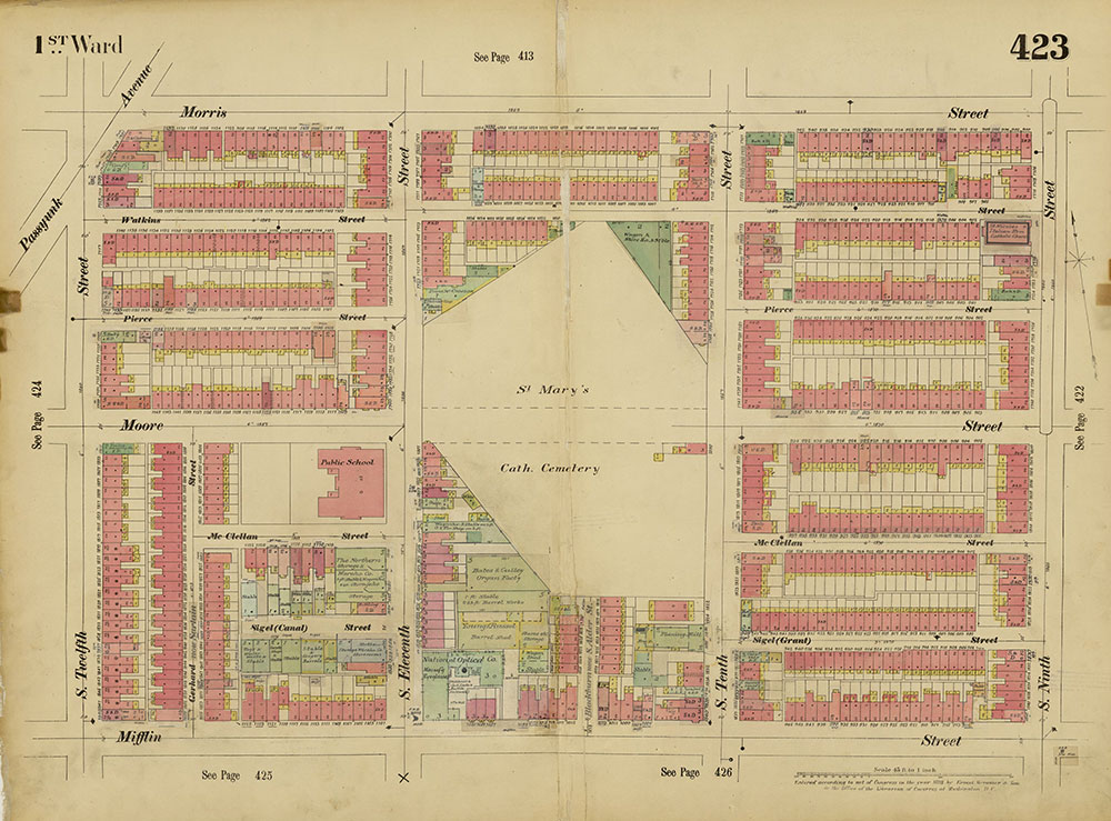 Insurance Maps of the City of Philadelphia, 1893-1914, Plate 423