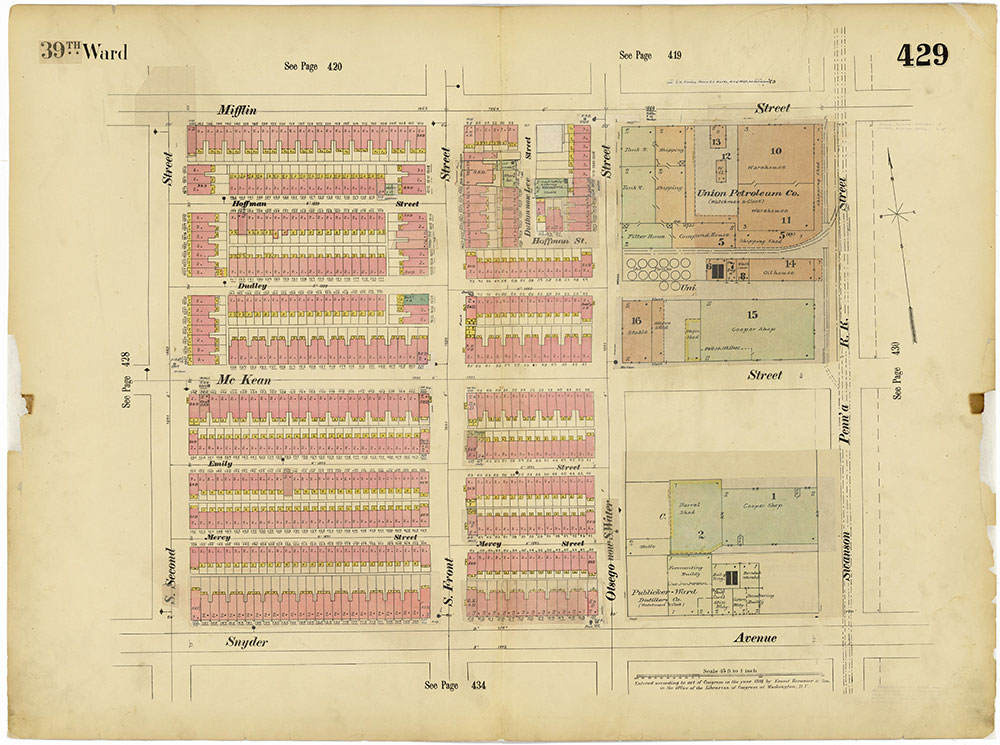 Insurance Maps of the City of Philadelphia, 1893-1914, Plate 429