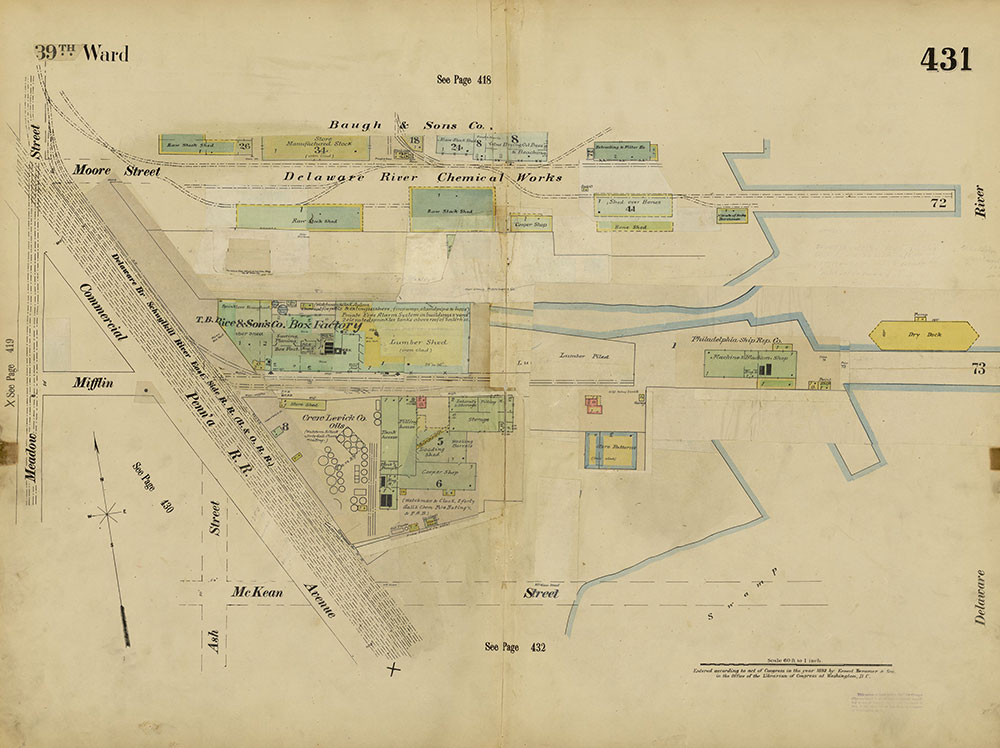 Insurance Maps of the City of Philadelphia, 1893-1914, Plate 431