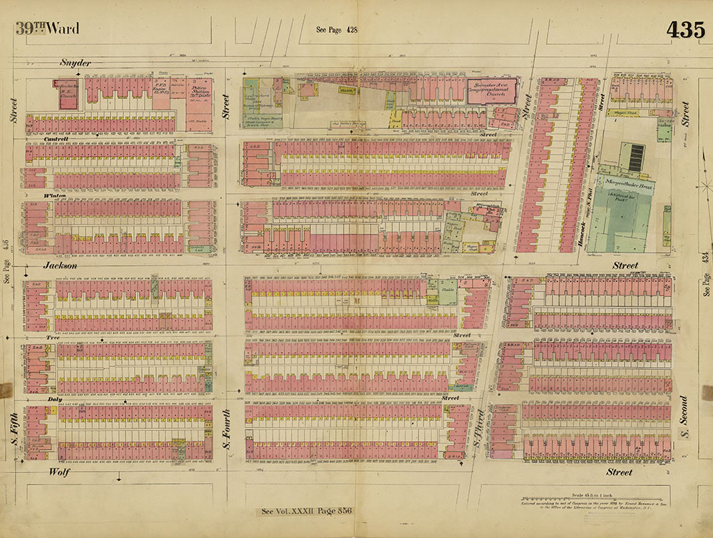 Insurance Maps of the City of Philadelphia, 1893-1914, Plate 435
