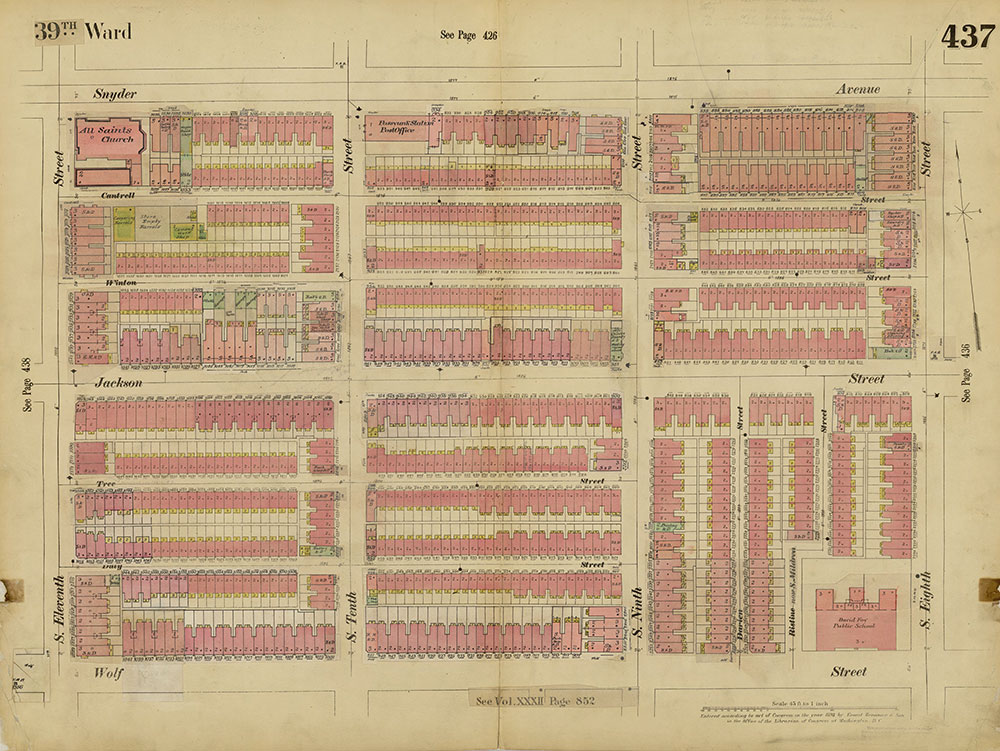 Insurance Maps of the City of Philadelphia, 1893-1914, Plate 437