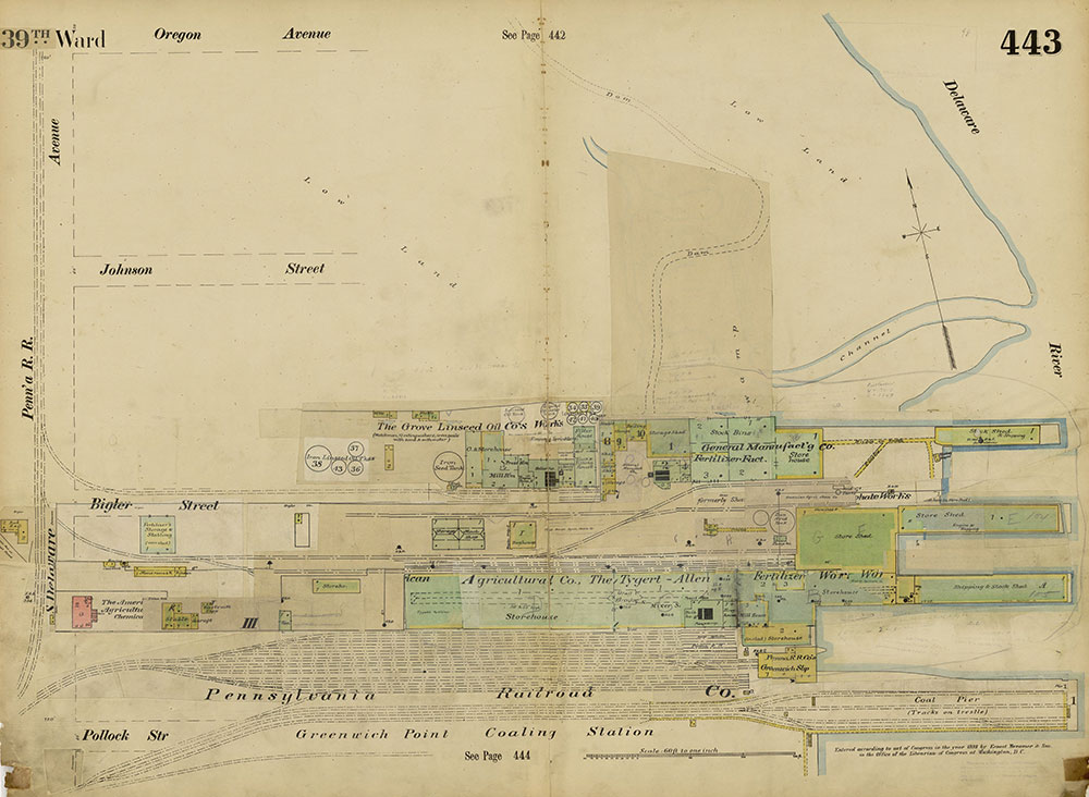 Insurance Maps of the City of Philadelphia, 1893-1914, Plate 443